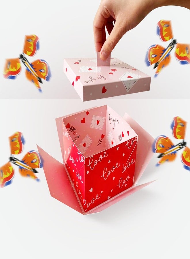 FETTIPOP Butterfly Explosion Gift Box (Love) Kit - Romantic Flying Butterfly Surprise Prank Box for Valentine’s Day, Birthday, Anniversary & Wedding - Image 4
